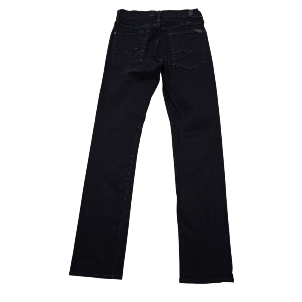 7 For All Mankind Standard Jeans Mens (31) 30x33 Black Straight Leg Stretch * - Picture 3 of 12